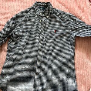 Polo by Ralph Lauren Blue and White Checkered Men's Shirt